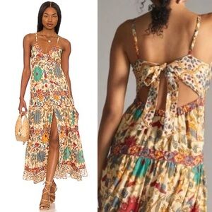 🆕 LOVE THE LABEL ✨ REVOLVE floral boarder print cotton maxi dress | Sz S